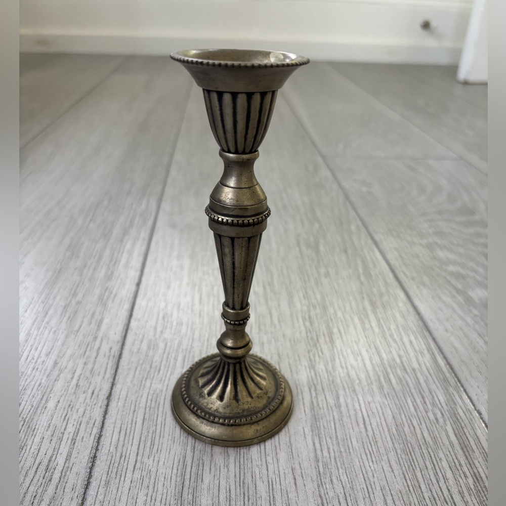 Candlestick - vintage in silver tone.